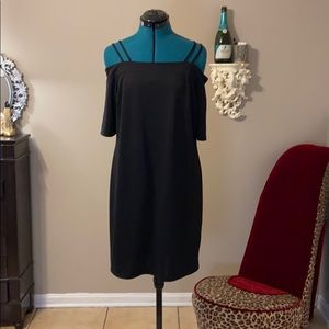H&M Black mini dress strappy off the shoulder